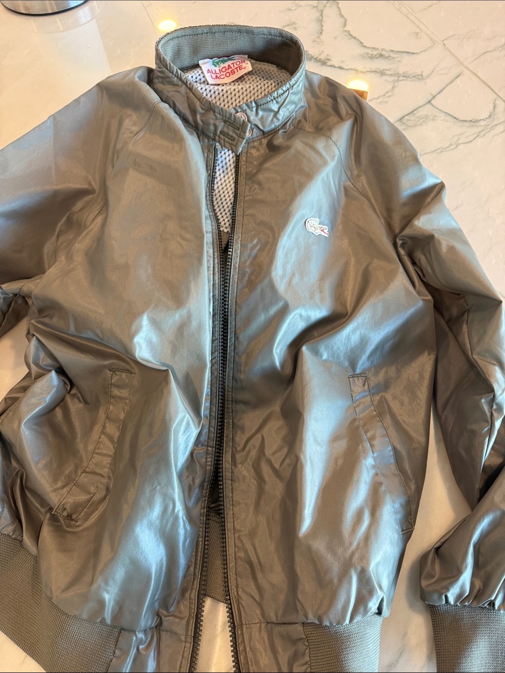 🐊Vintage 70s/80s Izod Lacoste OliveGreen Windbreaker Jacket – Unisex Size M